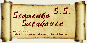 Stamenko Šutaković vizit kartica